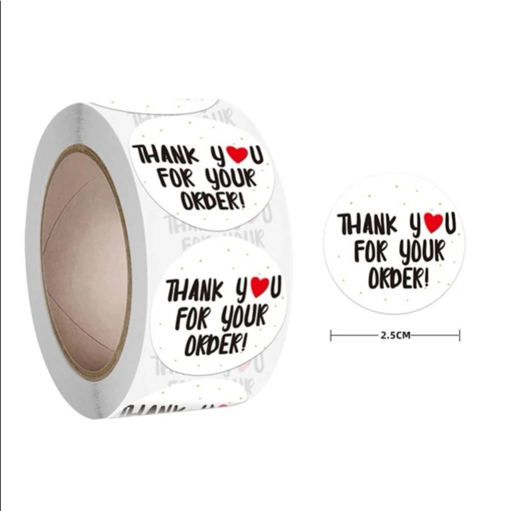 💟 2 /$18 💟  THANK YOU stickers… perfect for your small business!!! 500 stic… - Picture 2 of 3